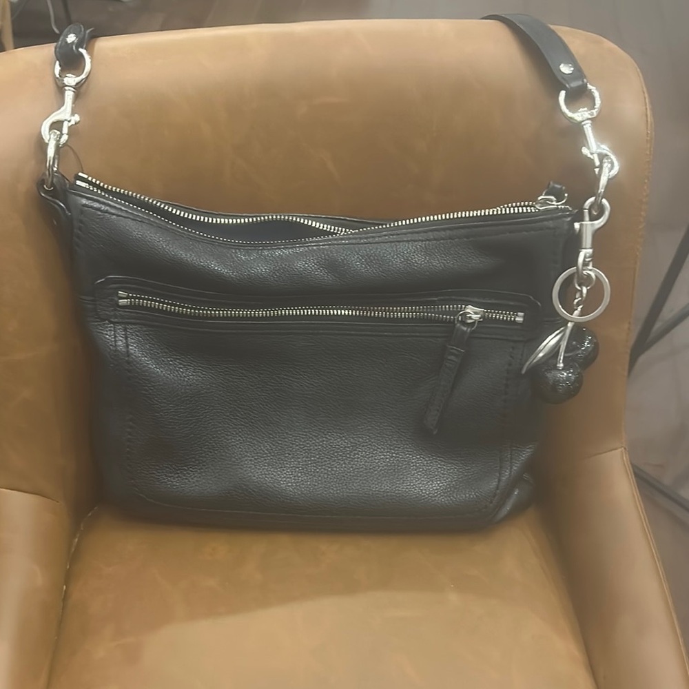 Coach Black Leather Shoulder Bag
